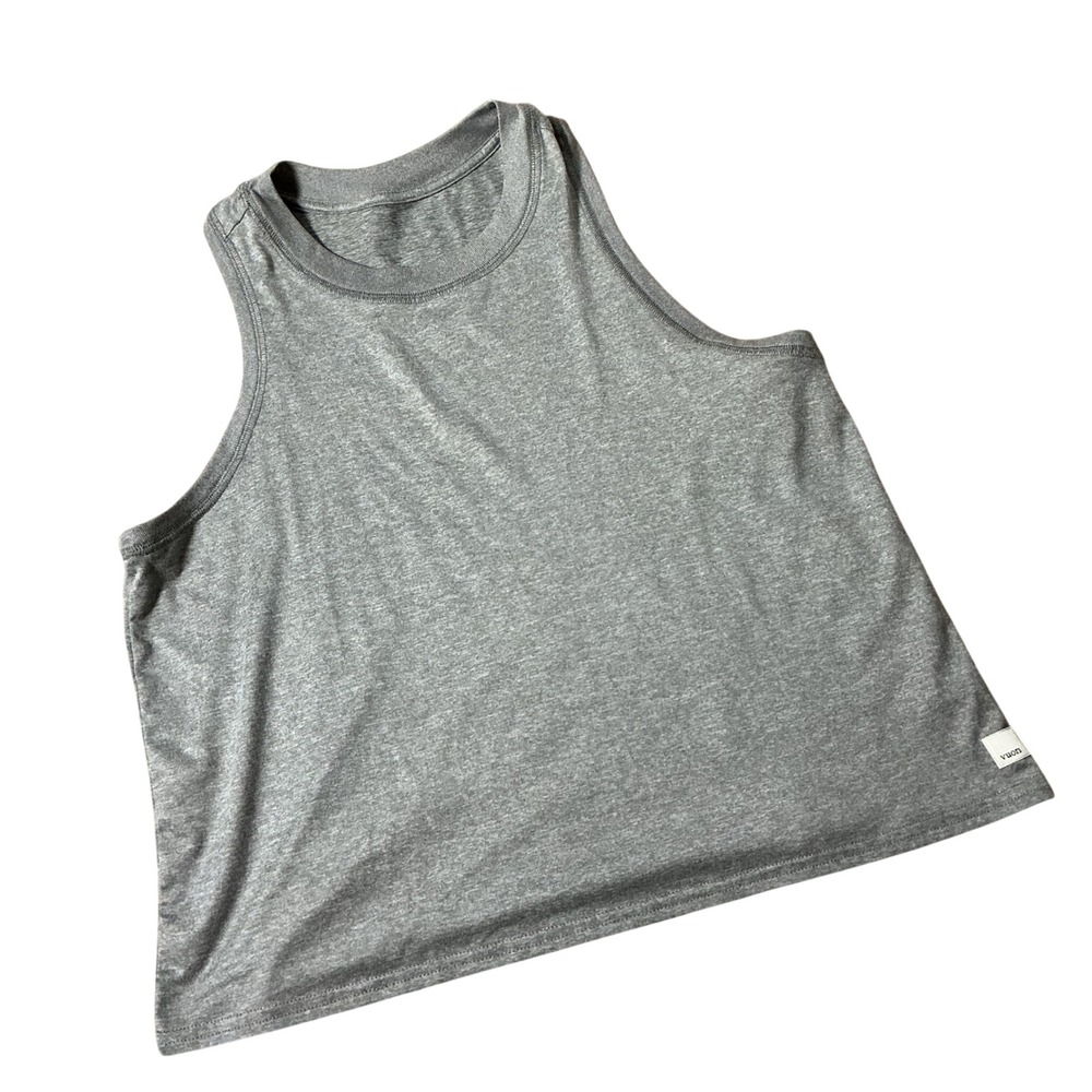 Vuori Activewear Energy Tank Top Women Medium Grey Heathered High Neck VW123